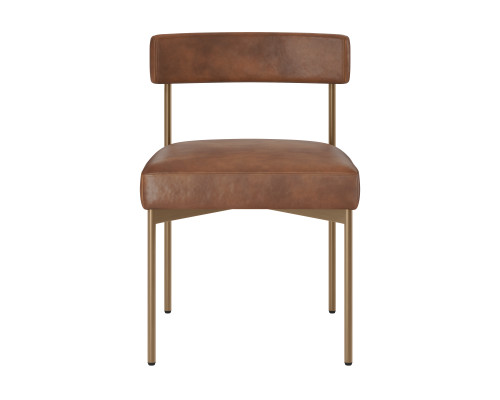 Seneca Antique Brass - Bravo Cognac Dining Chair