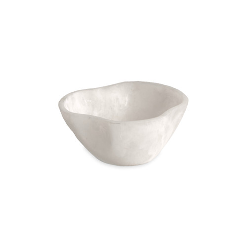 Resin Sorbet Mini Wavy Round Bowl Ivory | Bone & Brass