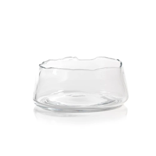 Manarola Clear Glass Decorative Bowl | Bone & Brass