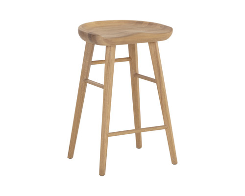 Dominic Light Oak Counter Stool