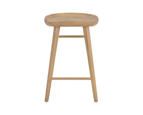 Dominic Light Oak Counter Stool