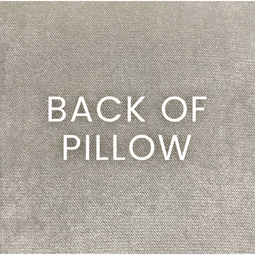 Brix Truffle Throw Pillow, back view, showing the seamless zippered cover and polyester fabric.