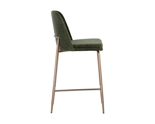 Zeke Antique Brass - Bergen Olive Counter Stool
