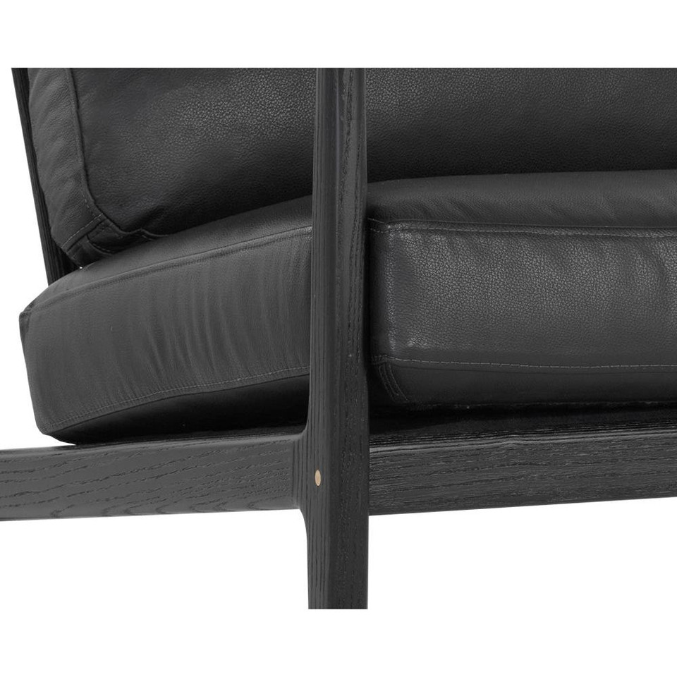 Gilmore Black - Black Leather Lounge Chair