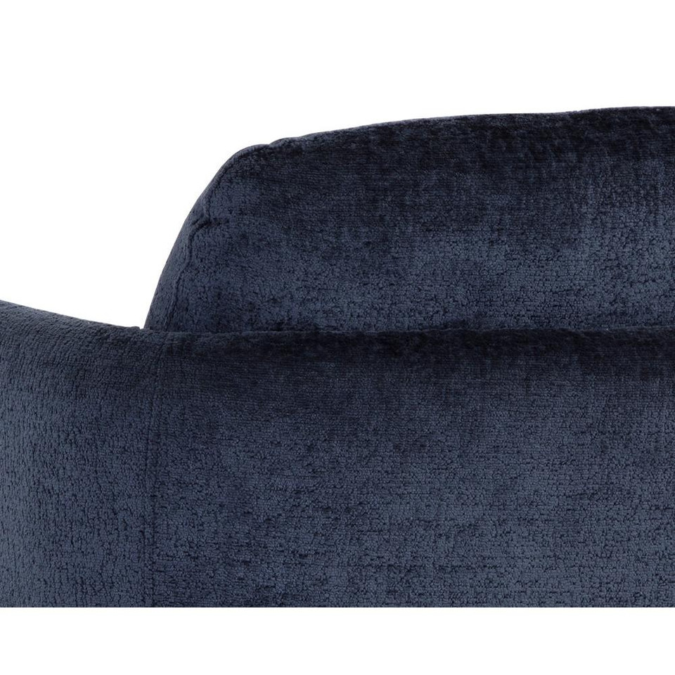 Gilley Swivel Bergen Navy Lounge Chair, view 3