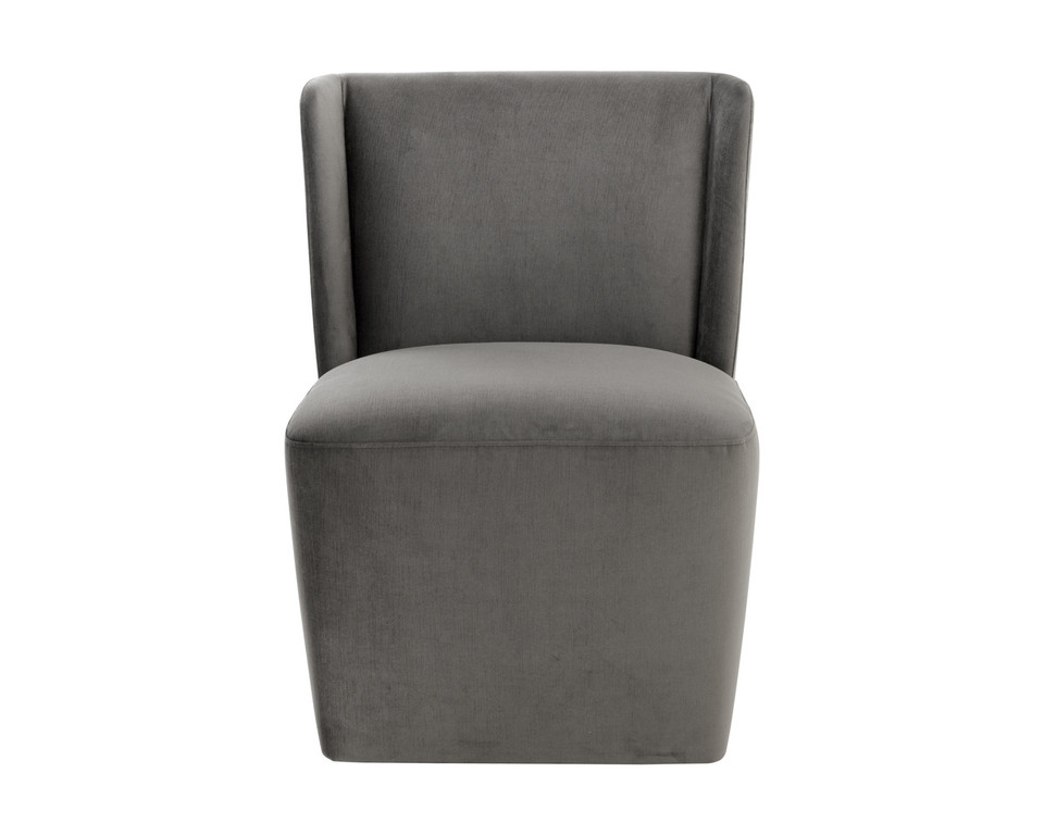 Amita Wheeled Piccolo Pebble Dining Chair