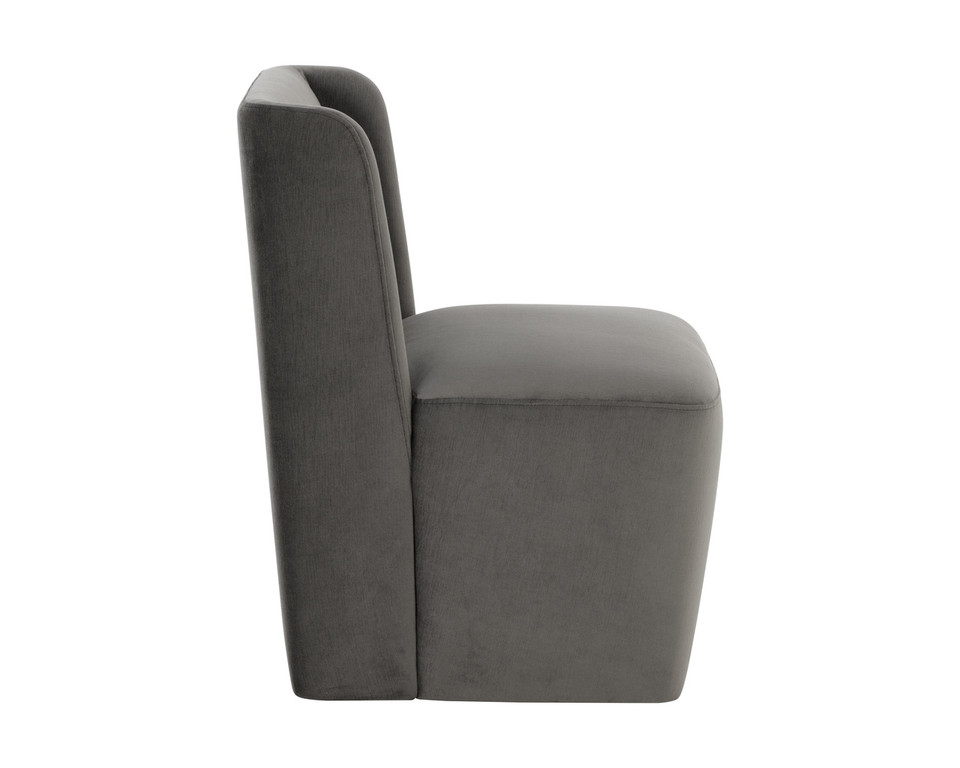 Amita Wheeled Piccolo Pebble Dining Chair