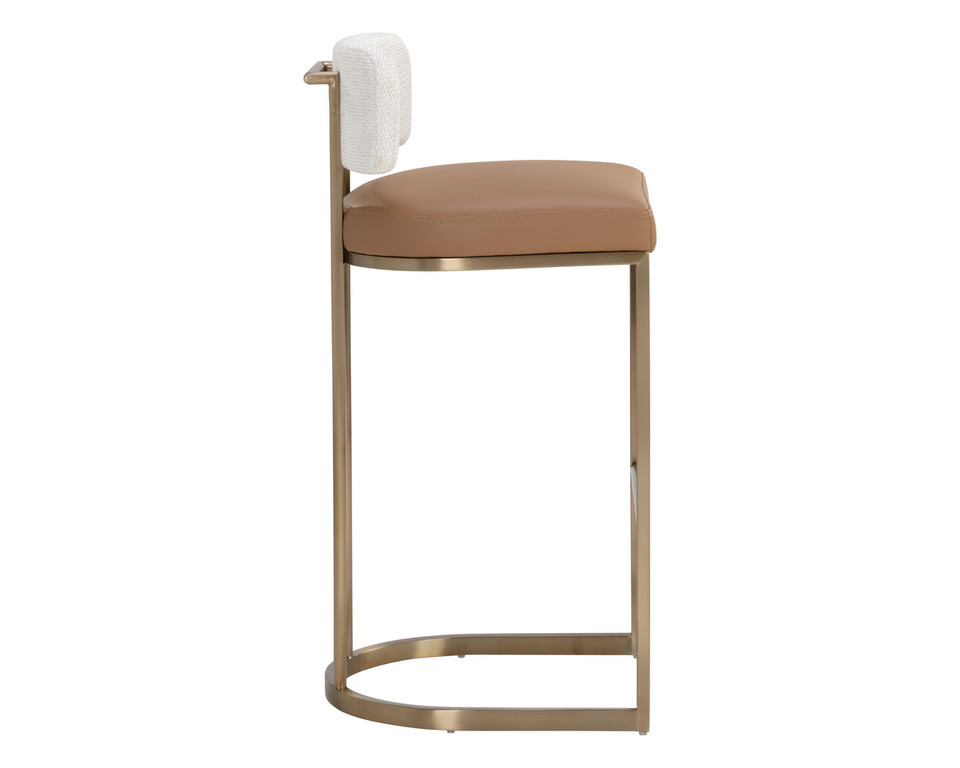 Larissa Barstool Napa Cognac / Rhea Light Barley