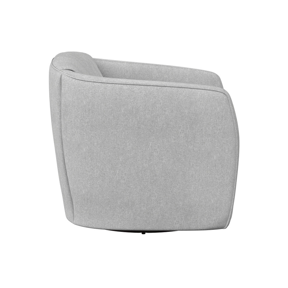 Garrison Swivel Dove Grey Lounge Chair, view 4
