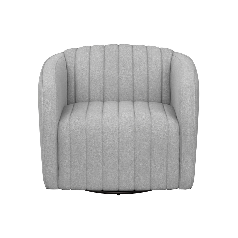 Garrison Swivel Dove Grey Lounge Chair, view 3