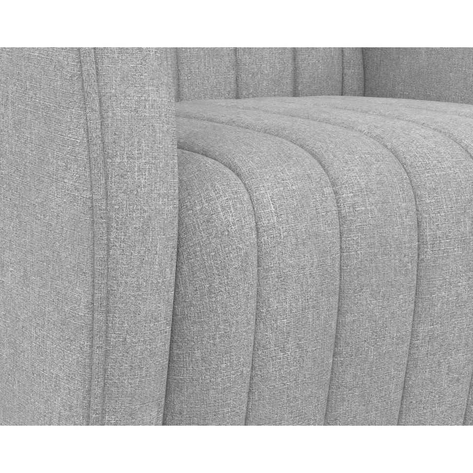 Garrison Swivel Dove Grey Lounge Chair, view 6