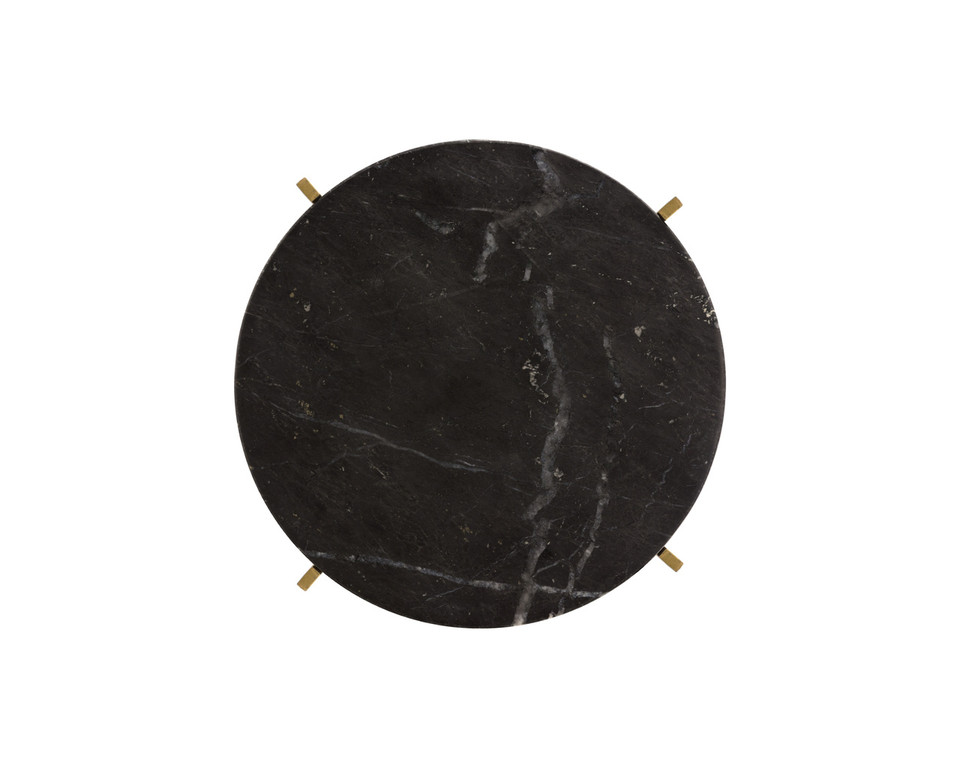 Anak End Black Marble Table