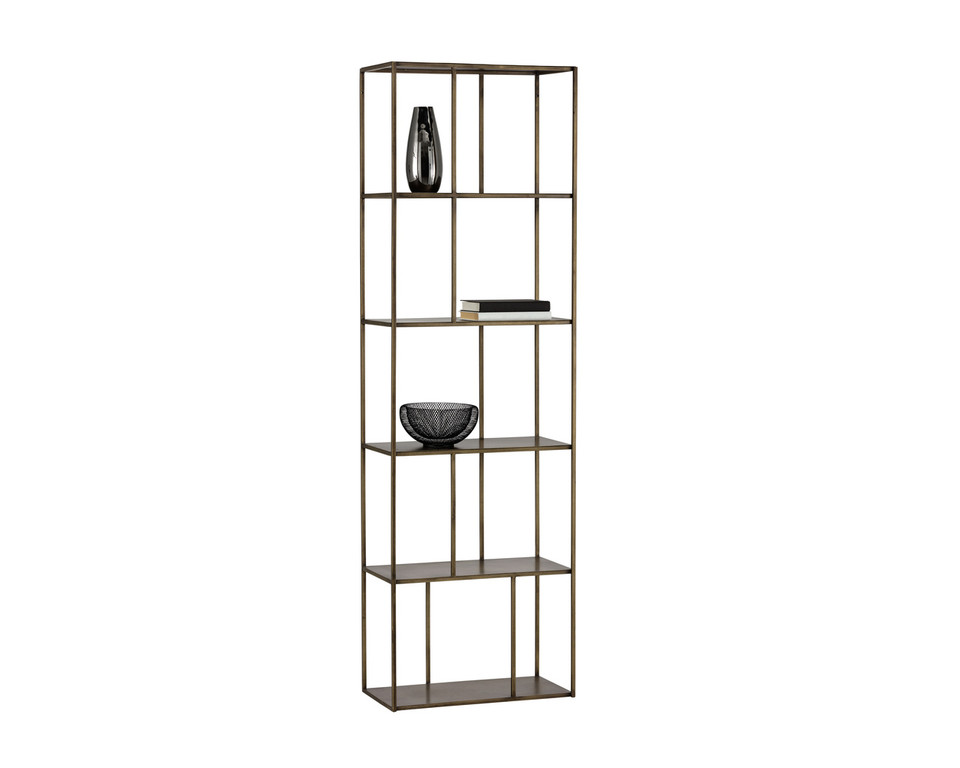 Eiffel Small - Antique Brass Bookcase