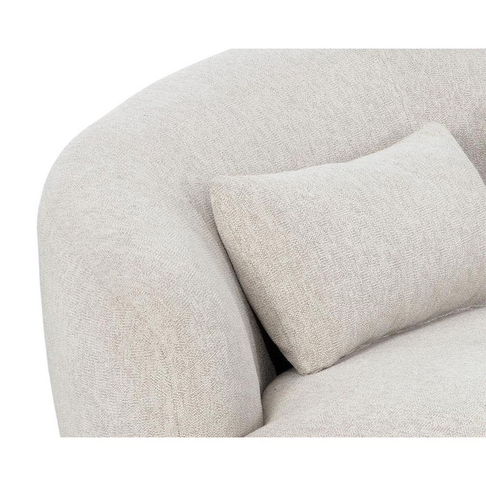 Soraya Curved Dove Cream Sofa, view 4