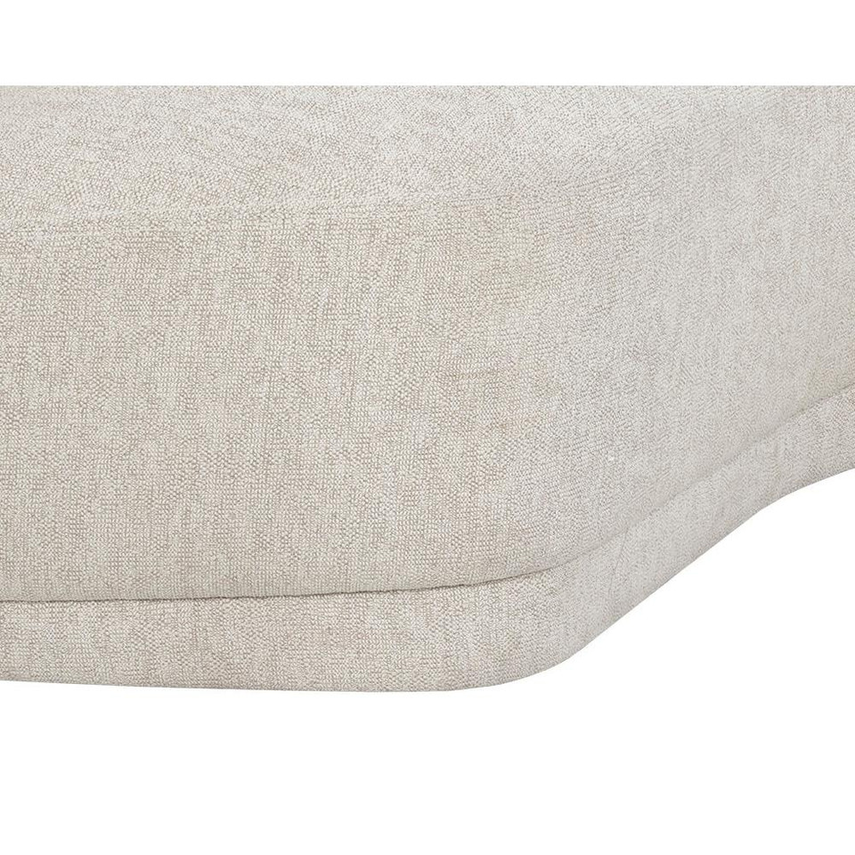 Soraya Curved Dove Cream Sofa, view 3