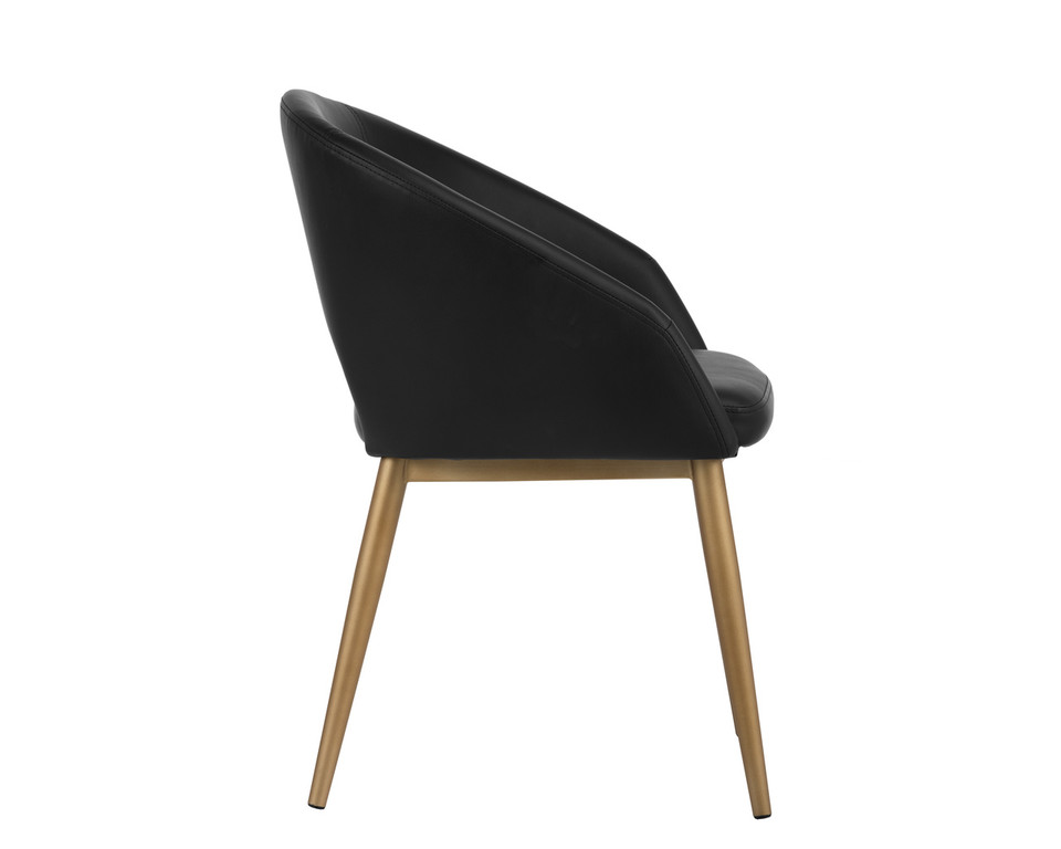 Thatcher Dining Champagne Gold - Onyx Armchair
