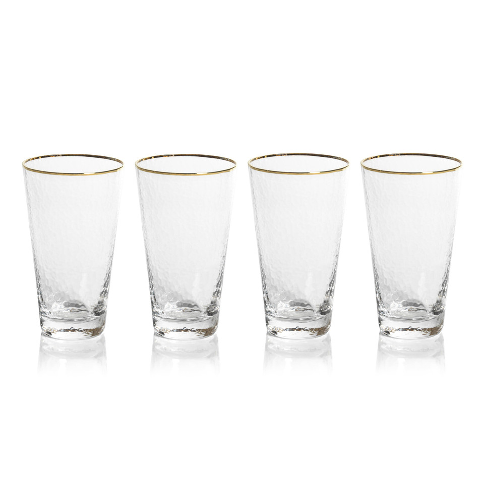 Campolli Tapered Highball Glasses, Set of 4 - Glass Side View | Bone & Brass