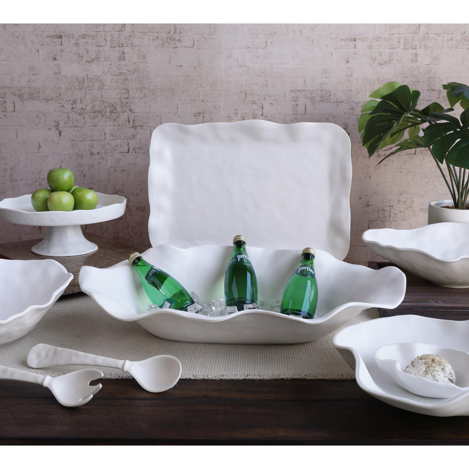 Vida Nube Extra Large Oval Centerpiece (White), view 13