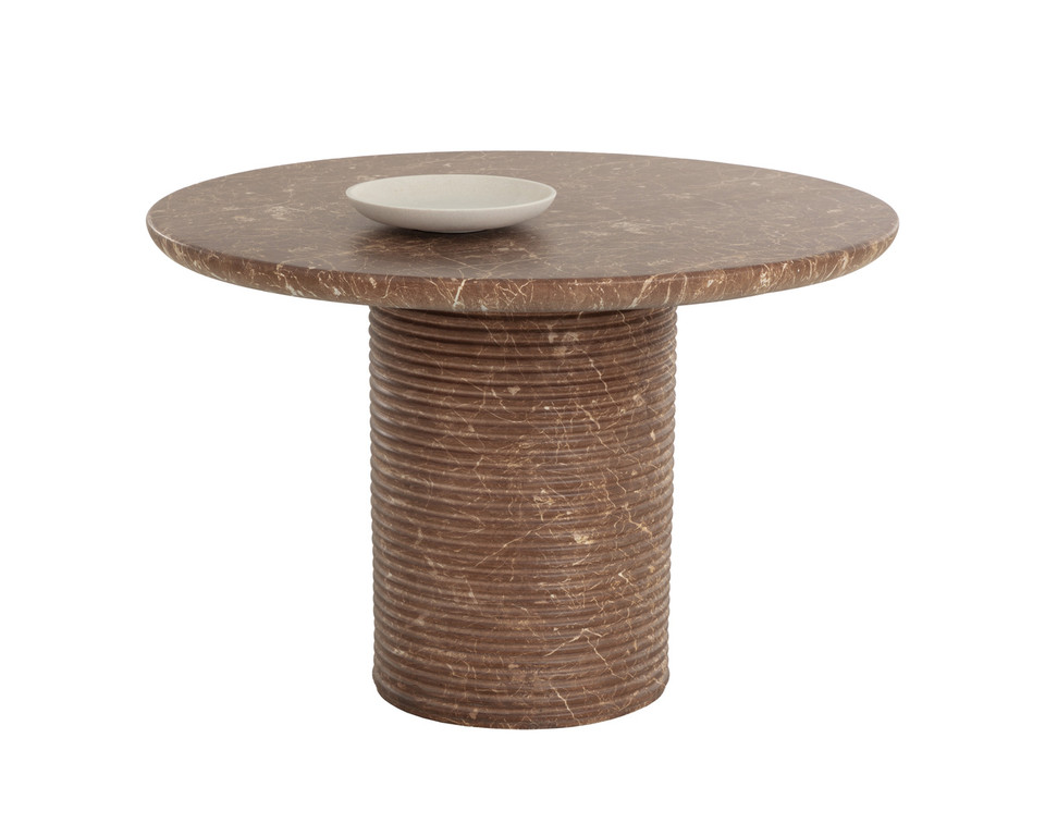 Riva Marble Look - Mocha - 43" Dining Table