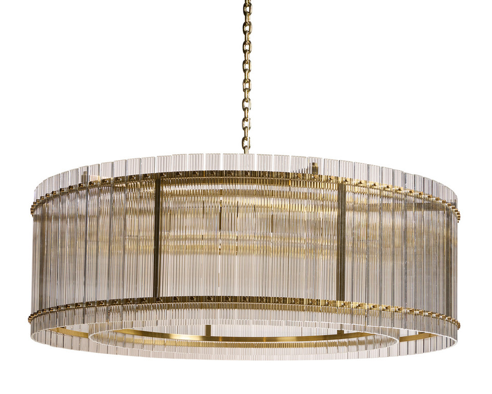 Kore Large - Brass - Clear Chandelier
