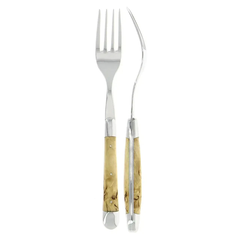 Forge de Laguiole Forks Birchwood Shiny Finish | Bone & Brass