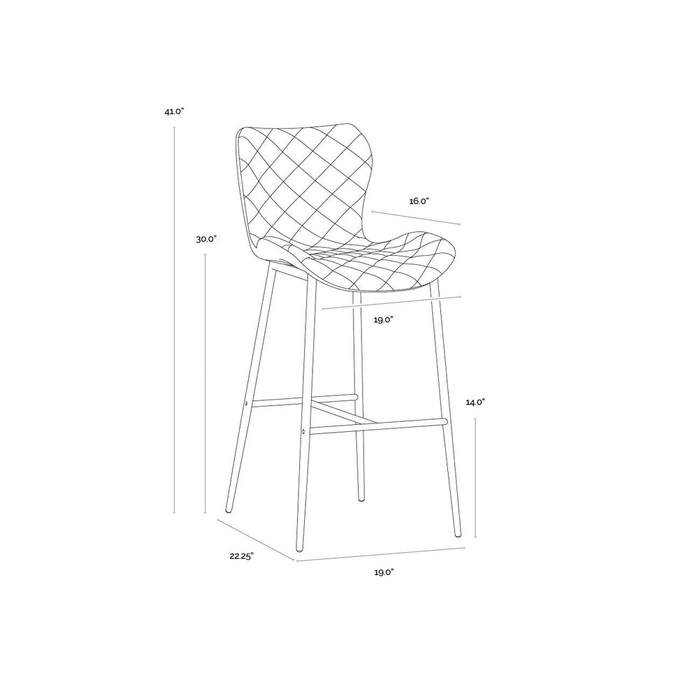 Lyla Barstool Antique Brown, view 4