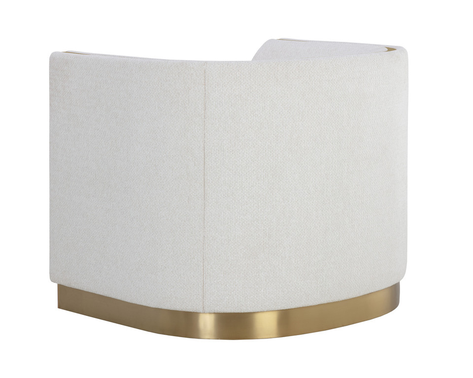 Larron Light Barley & Brushed Gold Armchair