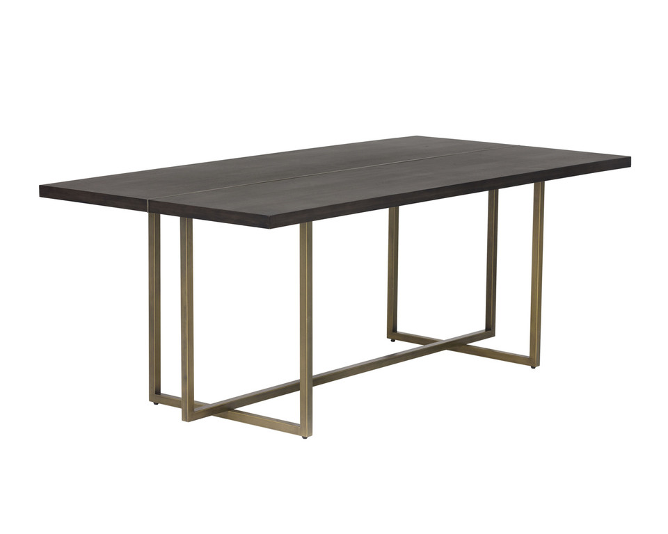 Jade Antique Brass - Dark Mango - 79" Dining Table