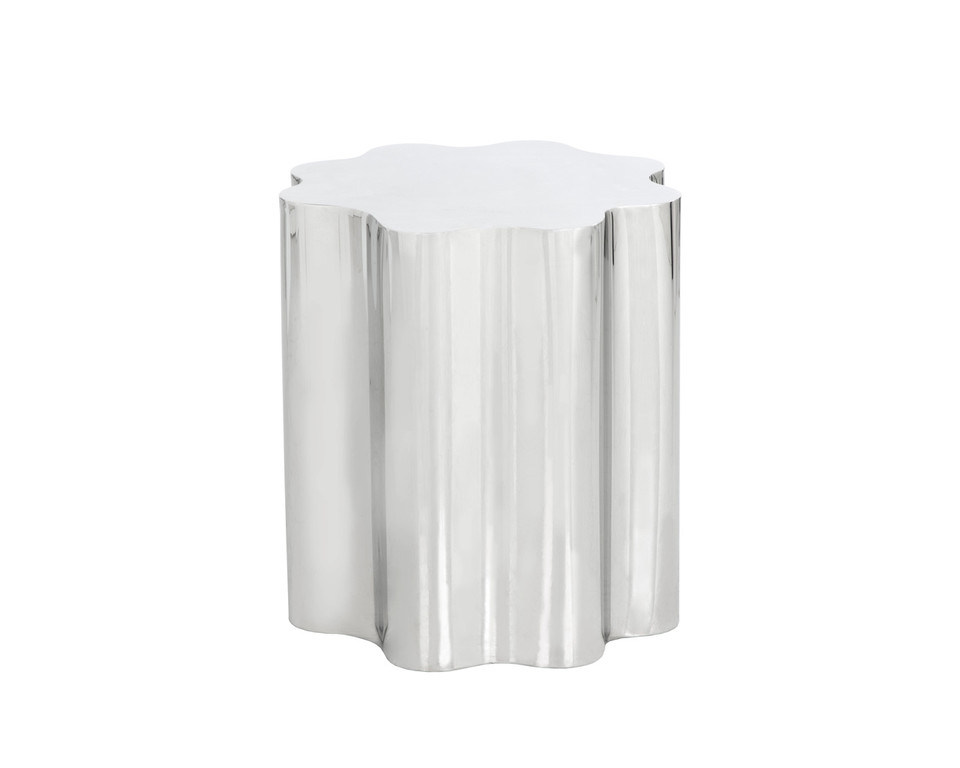 Dahlia End Stainless Steel Table