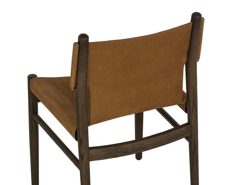 Argus Nubuck Caramel Leather Dining Chair