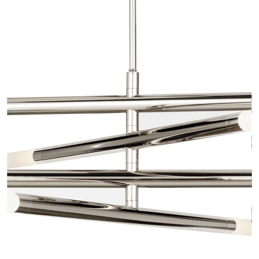 Wick Chandelier Polished Nickel, view 4