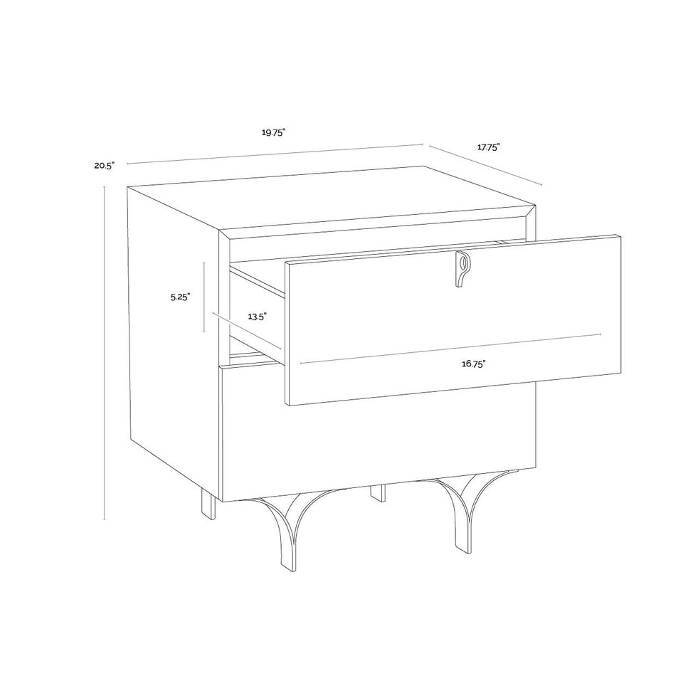Celine Small - Cream Nightstand, view 6