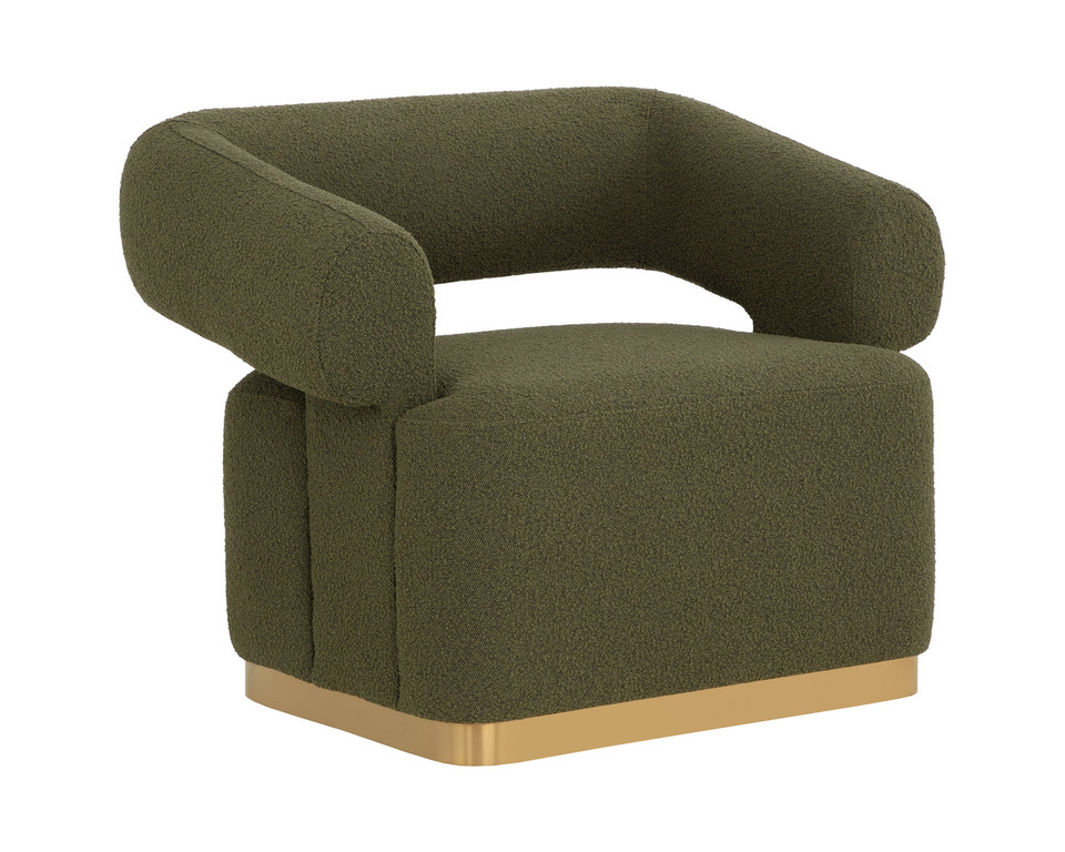 Aggie Swivel Copenhagen Olive Lounge Chair