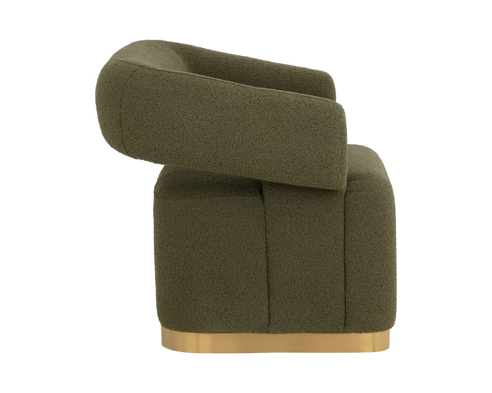 Aggie Swivel Copenhagen Olive Lounge Chair