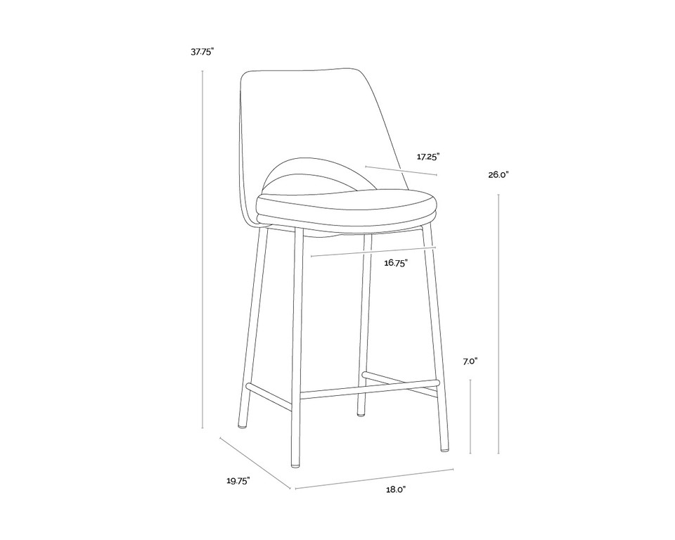 Radella Bergen French Blue Counter Stool