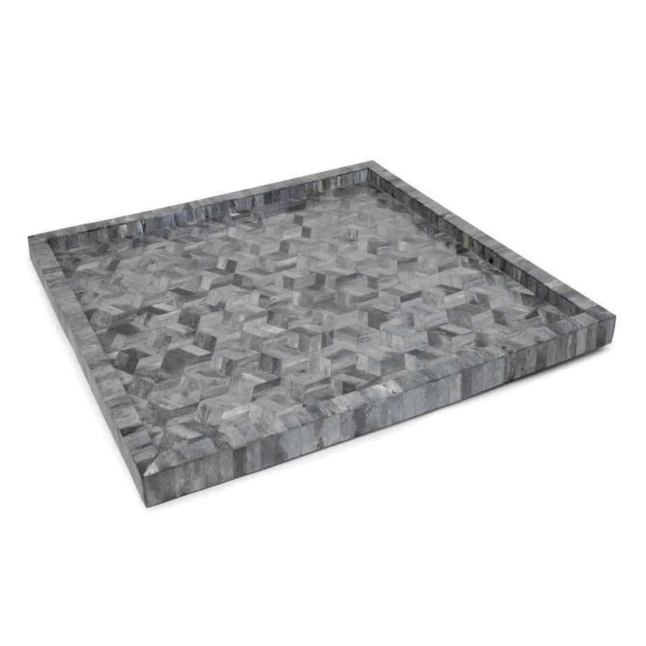 Montara Grey Bone Tray Small | Bone & Brass