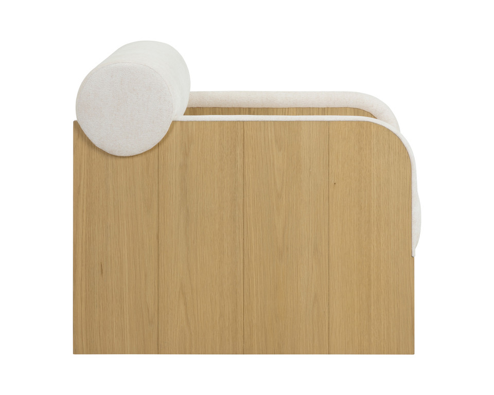 Coburn Rustic Oak - Eclipse White Lounge Chair