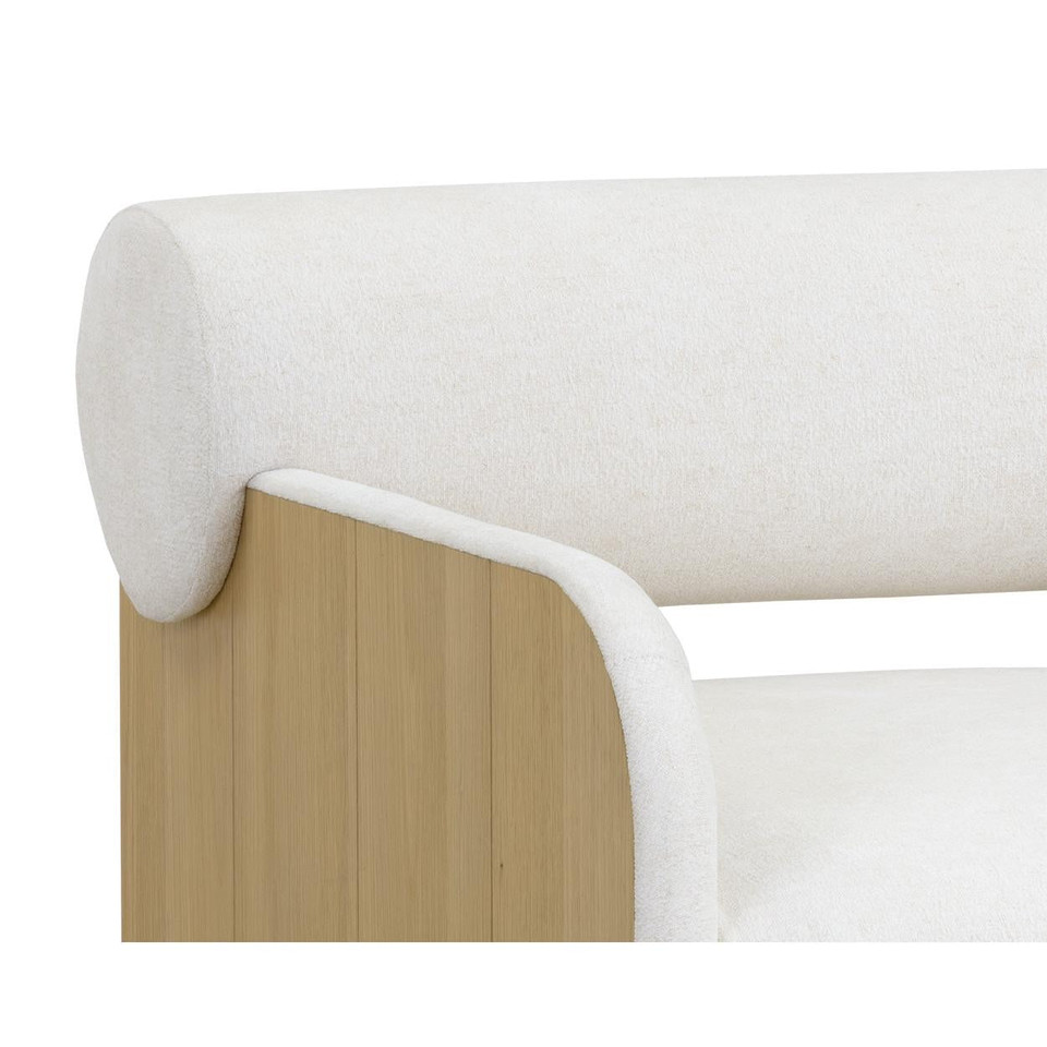 Coburn Rustic Oak - Eclipse White Lounge Chair, view 2