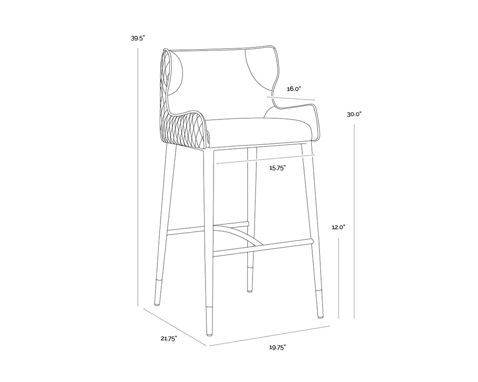 Gianni Barstool Dillon Stratus / Dillon Black