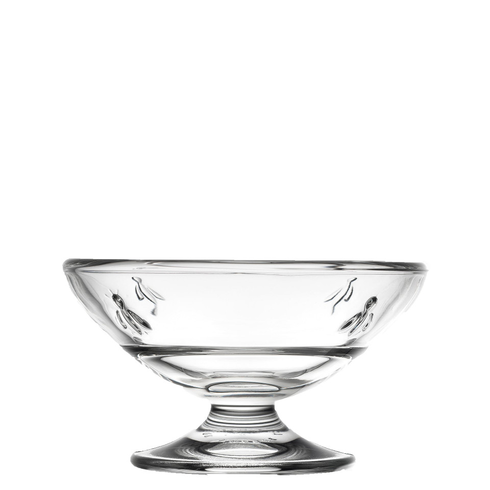 Clear Glass Bee Ice Cream Cups — Set of 6