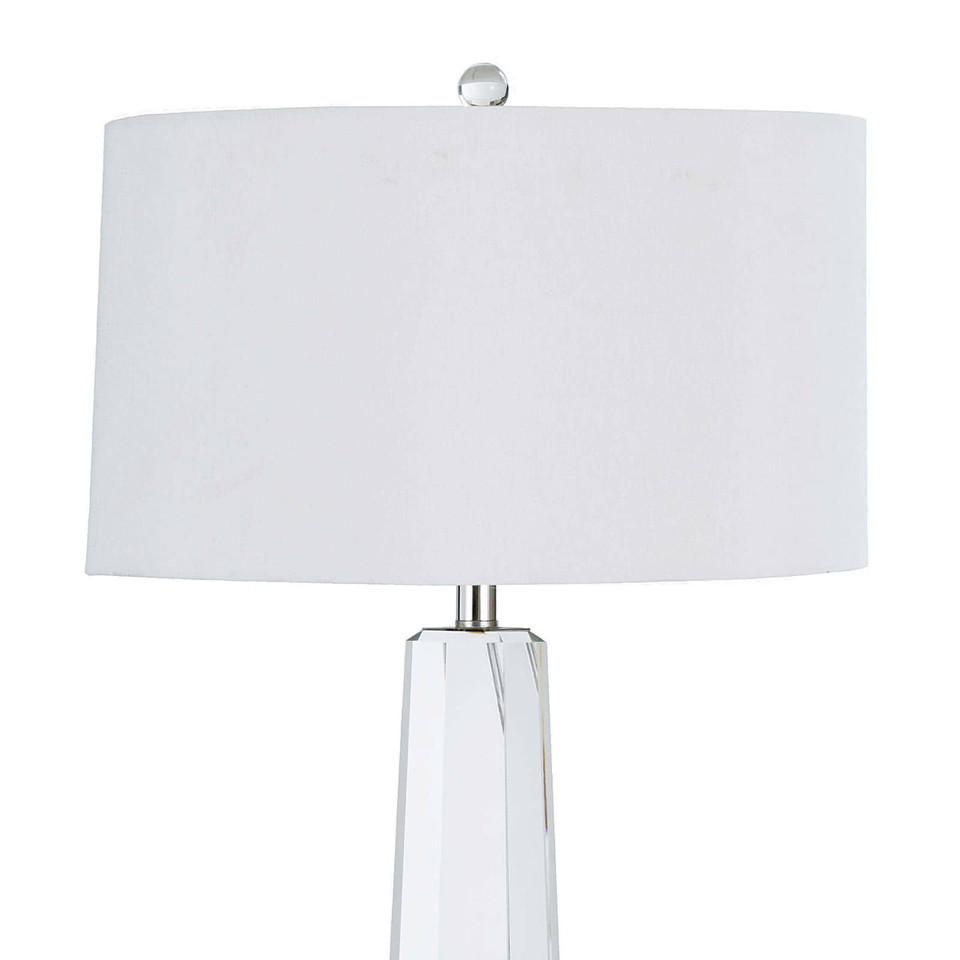 Tapered Hex Crystal Table Lamp, view 3