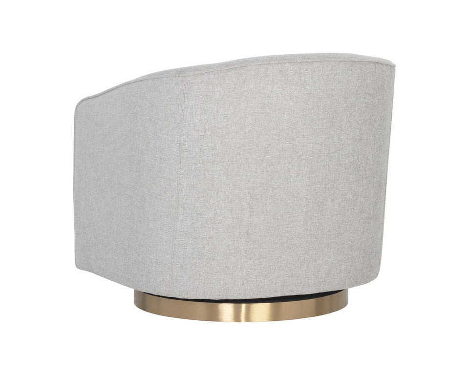 Hazel Swivel Gold - Belfast Heather Grey Lounge Chair