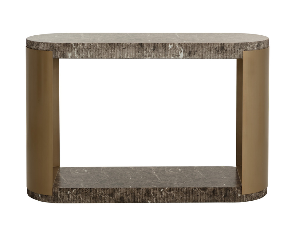 Cavette Marble Look - Dark Emperador Console Table