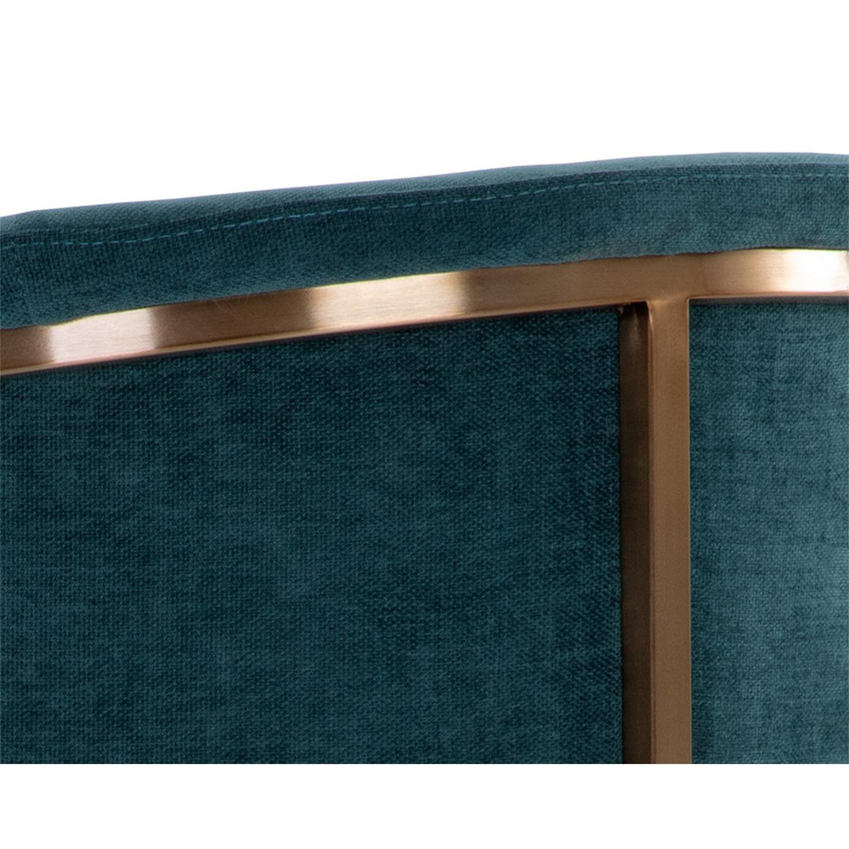 Marris Dining Gold - Danny Teal Armchair, view 3