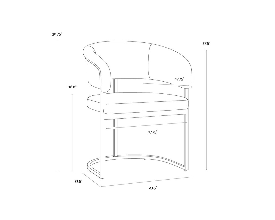 Marris Dining Gold - Danny Teal Armchair