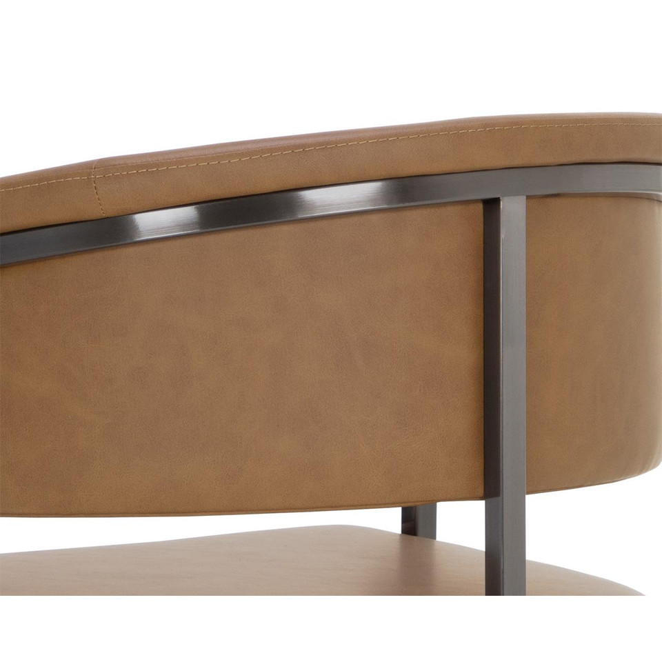 Marris Barstool Gunmetal - Milliken Cognac, view 3