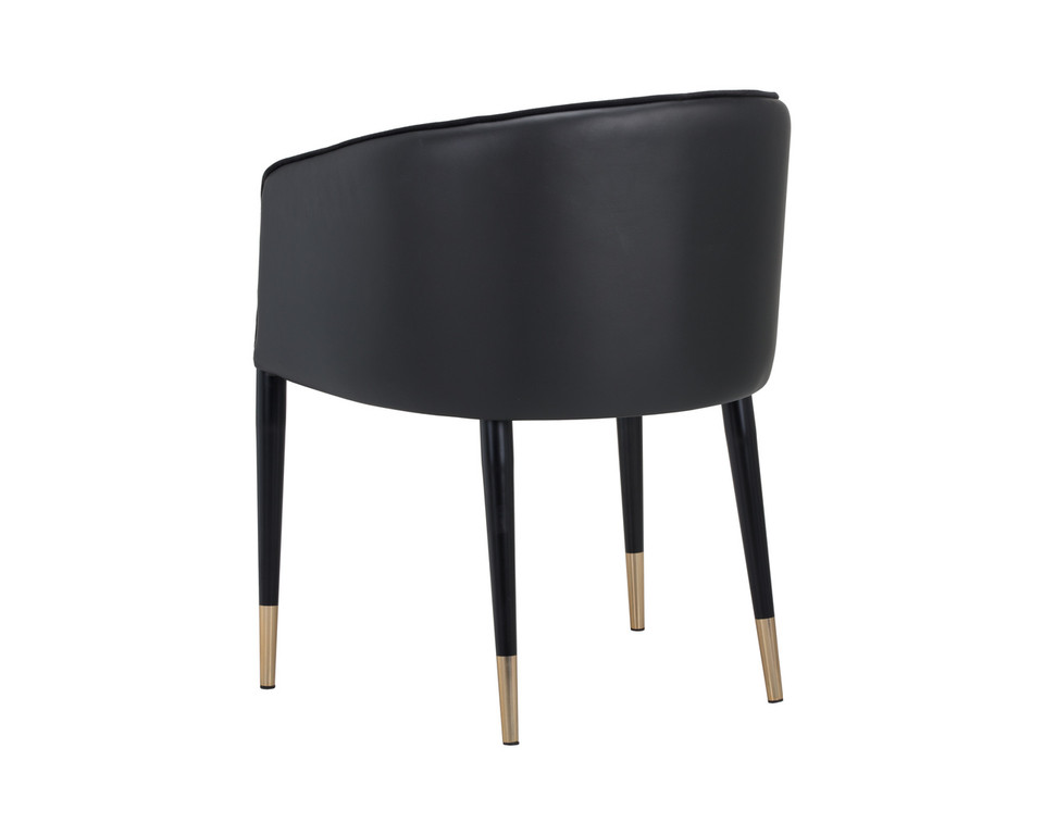 Asher Dining Abbington Black / Napa Black Armchair