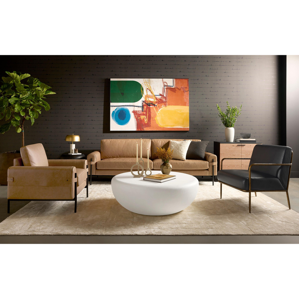Camus Ludlow Sesame Leather Armchair, view 4