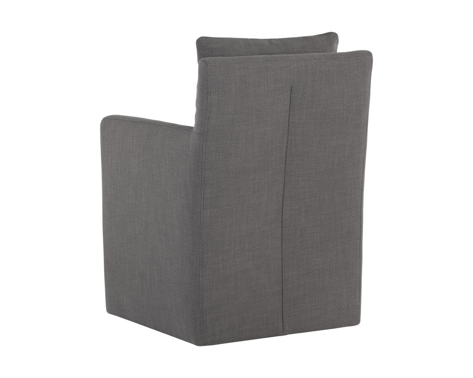 Glenrose Wheeled Dining Effie Smoke Armchair