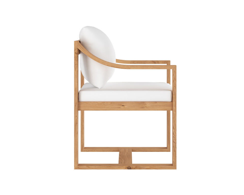 Tahiti Dining Stinson White Armchair